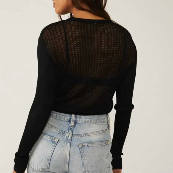 Free People H2O pullover Black Womens - Picture 3 of 4